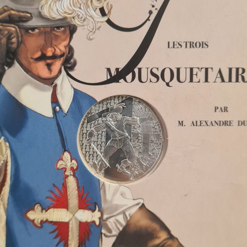 Silver coin D'Artagnan new, The Three Musketeers collection