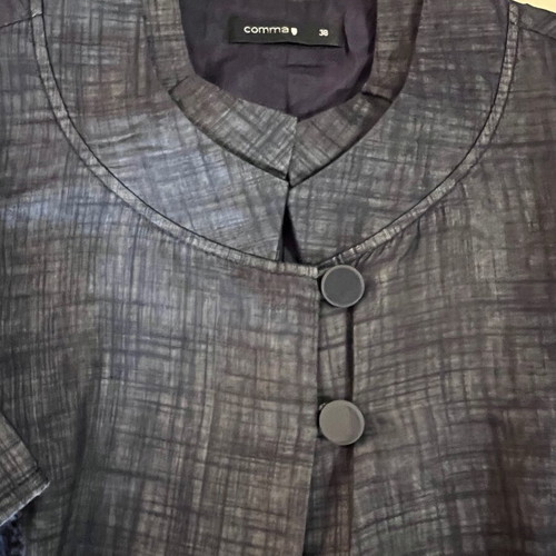 Comma short-sleeve summer jacket bolero, black grey, size M