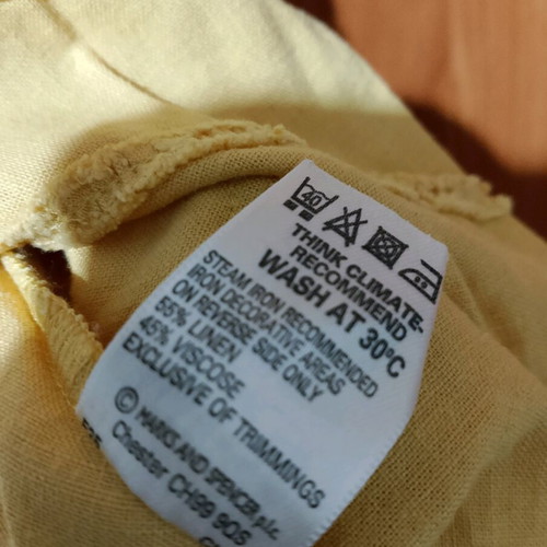 Linen blouse Marks & Spencer like new, yellow, size L