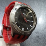 Swatch Irony Big wristwatch used, red strap