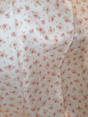 Cotton fabrics, two pieces, 0.92 x 1.32 m each