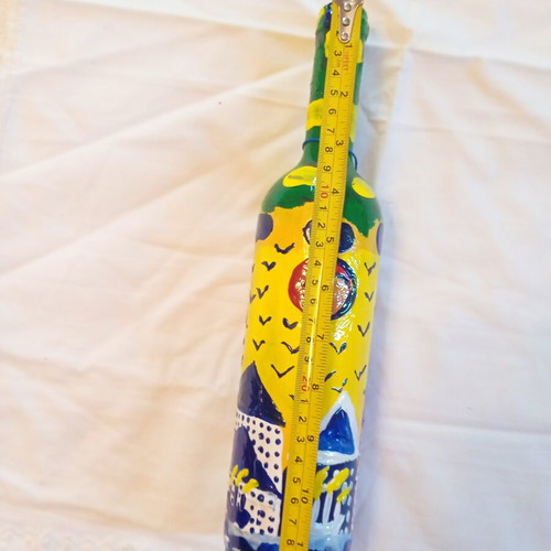 Glass Bottle Summer Time Ioanart handmade, new