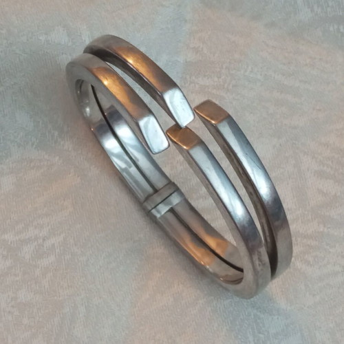 925 silver bracelet cuff, 6 cm - 5 cm adjustable
