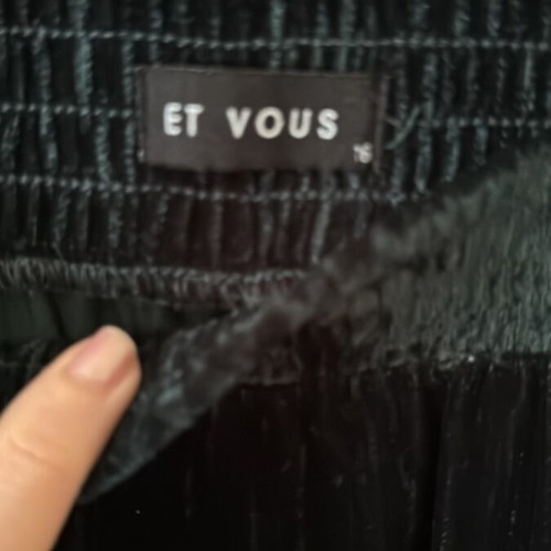 Velvet pants size 16 like new, dark green