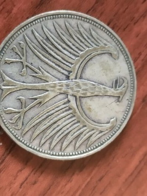 Old silver German mark coin