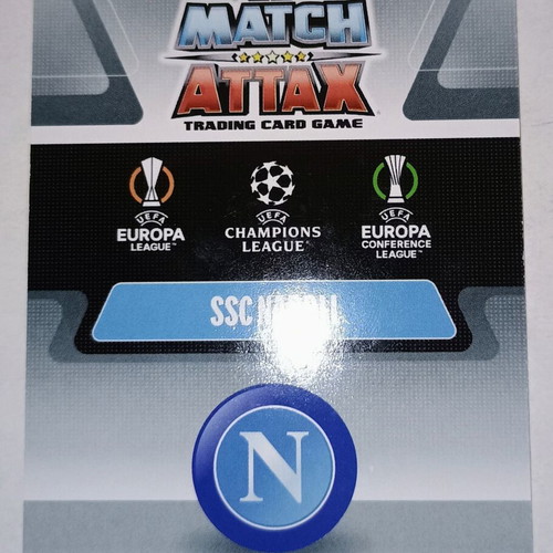 Napoli Europa League collectible card used, Topps UEFA Match Attax 2021-2022