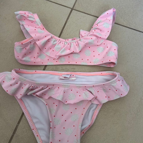 Okaidi pink bikini swimsuit 4 years new