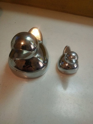 Umbra jewelry boxes used, silver duck set of 2