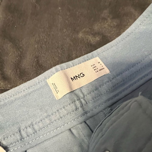 Mango pants turquoise straight leg like new size S