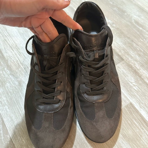 Hogan shoes brown suede like new, men's size 41.5