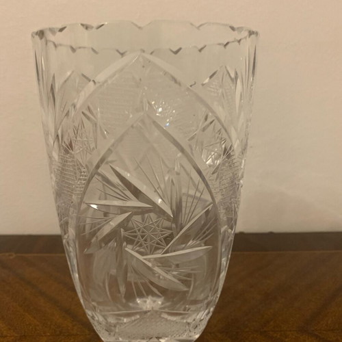 Crystal vases set like new, two different sizes