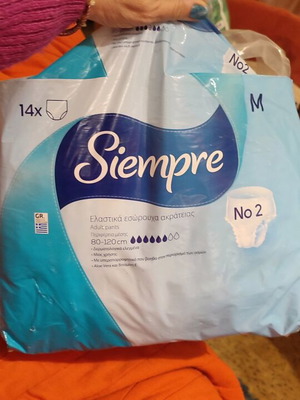 Siempre elastic underwear for incontinence size 2, medium, new, pack of 13