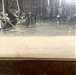  1836 Κωνσταντινούπολη το Γενί Τζαμί χαλκογραφία διαστάσεις 31x23cm  σε κάδρο