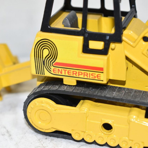 Majorette Bulldozer "Enterprise" used yellow excavator 1:55 scale