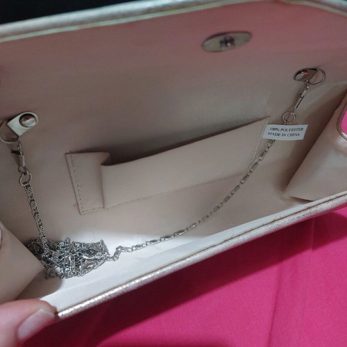 Handbag used, gold and silver colors