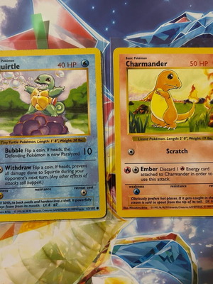 Pokemon Tcg Charmander και Squirtle Shadowless μεταχειρισμένα