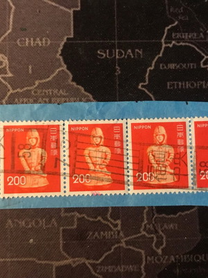 Japanese stamps set of 5 200 yen 1970-1980 like new