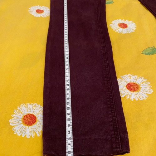 Zara jeans used, slim fit, burgundy, size M