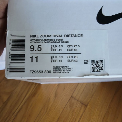 Nike Zoom Rival Distance spikes size 43 yellow like new