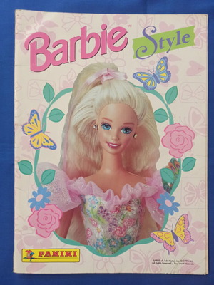 Panini Barbie Style 1995 album used with 65 stickers