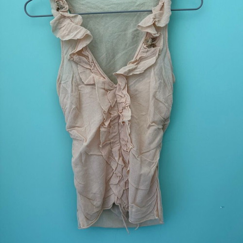 Esthis Beige Sleeveless Top 100% Cotton like new