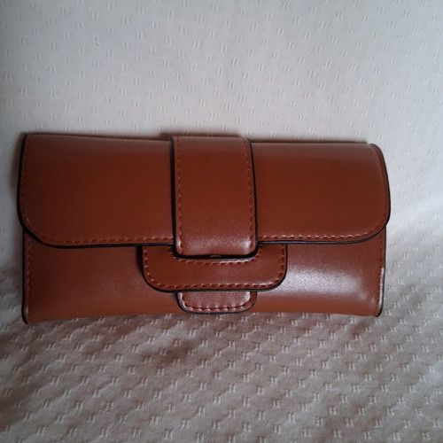 Bag and wallet set new, synthetic leather, brown