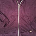 Pull & Bear women's cardigan with hood like new, red, fleece lining