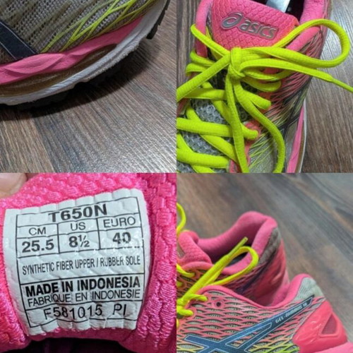 Asics athletic shoes size 40.5 like new, multicolor