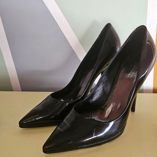 Sebastian black patent leather pumps new size 41 with 10 cm heel