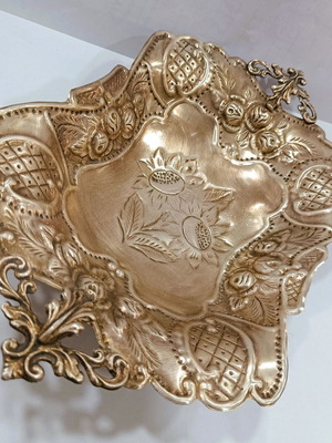 Antique Art Nouveau Επάργυρη Φοντανιέρα σαν καινούργιο με ανάγλυφα ηλιοτρόπια