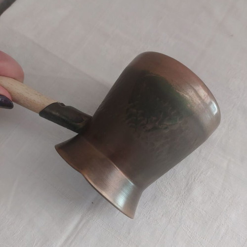 Decorative briki with wooden handle like new
