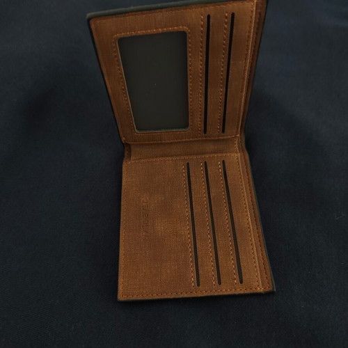Men's wallet new with velvet texture, black and brown