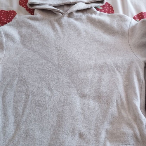 Pull & Bear beige fleece hoodie, size S