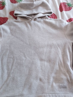 Pull & Bear beige fleece hoodie, size S