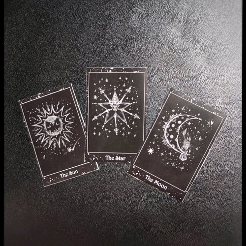 Tarot stickers new, gothic style, set of 3 pieces