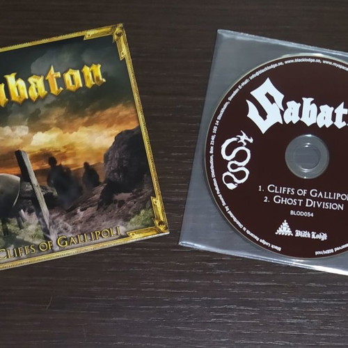 Sabaton Cliffs Of Gallipoli CD single metal used Black Lodge Records BLOD054