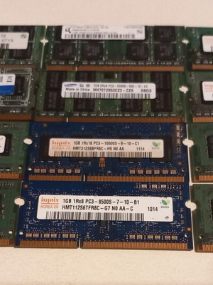 Ram DDR2 and DDR3 used, pack of 12 pieces 1GB