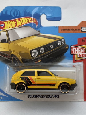 Volkswagen Golf MK2 yellow Hot Wheels Then and Now