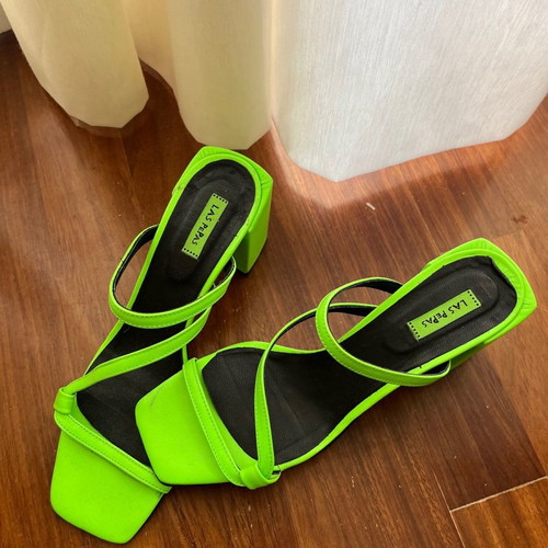 Las Pepas sandals used, green, size 38