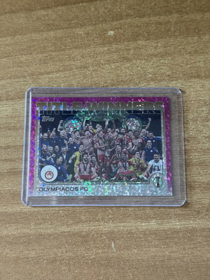 Κάρτα Olympiacos Topps Title Winners Sparkle Pink σαν καινούργιο