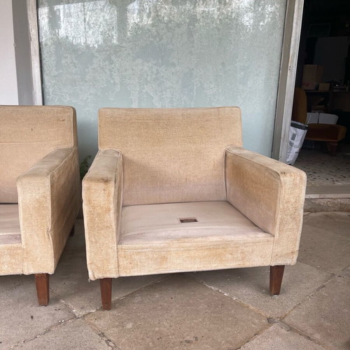 Varagkis armchairs used, set of 2, need reupholstery, no cushions