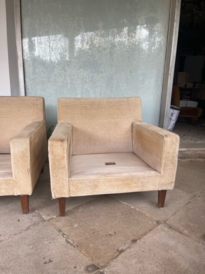 Varagkis armchairs used, set of 2, need reupholstery, no cushions