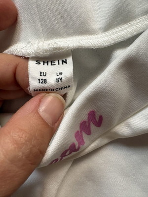 Φούστα SHEIN Dream λευκή με ροζ σχέδιο μέγεθος 8 ετών σαν καινούργιο