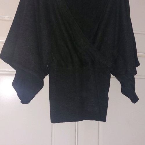 Blouse used gray with 3/4 sleeve, size XL
