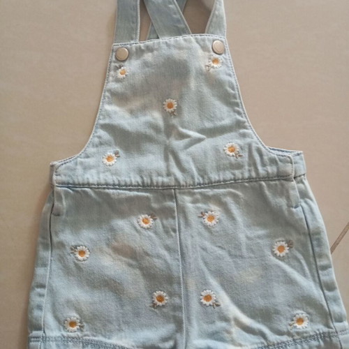 Denim overall girl 9-12 months used