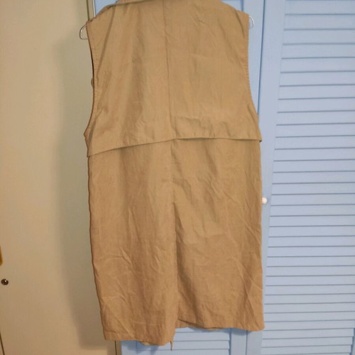 Sleeveless trench coat used, summer, beige