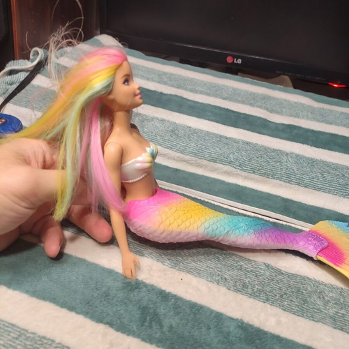 Barbie Dreamtopia Rainbow Transformation mermaid doll used