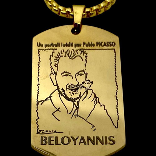 Beloyannis gold-plated medal new