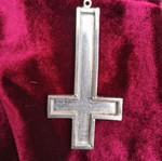 Gothic cross silver 8 cm new