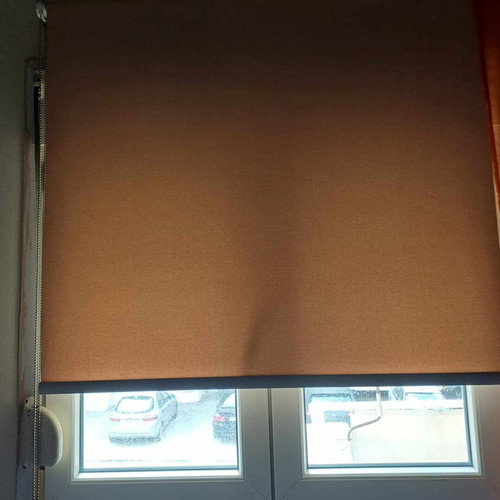 Window shading rolls like new, digital print 76cm and ecru 108cm